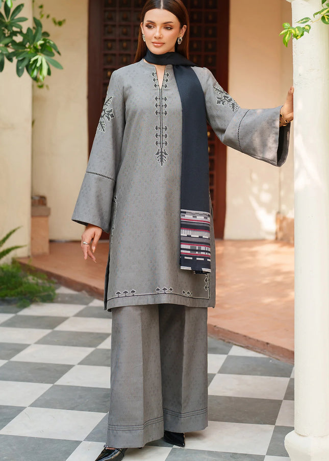 Jazmin | Embroidered Jacquard Khaddar UW-0164