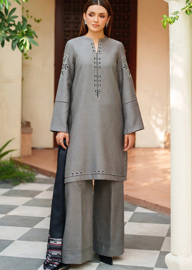 Jazmin | Embroidered Jacquard Khaddar UW-0164