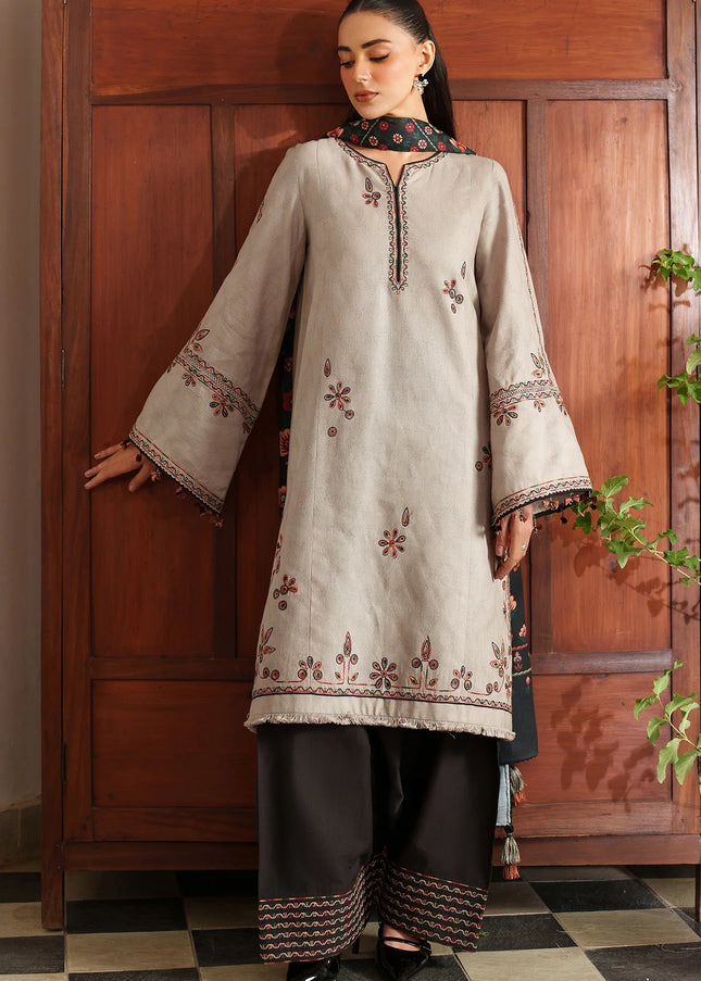 Jazmin | Embroidered Jacquard Khaddar UW-0144