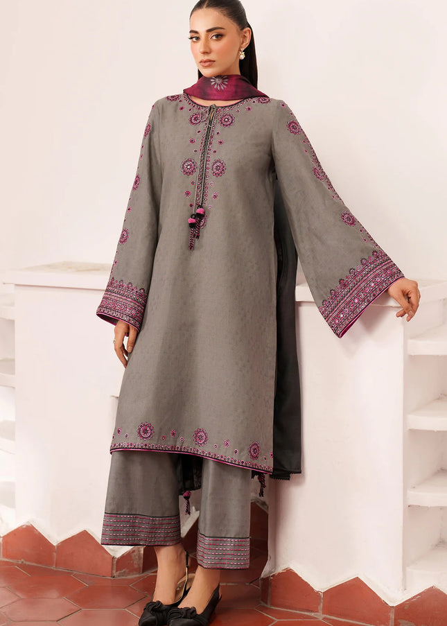 Jazmin | Embroidered Jacquard Khaddar UW-0151