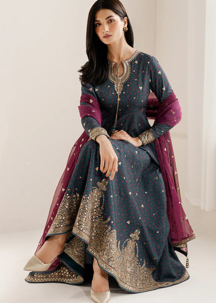 Jazmin | Embroidered Raw Silk UR-7058