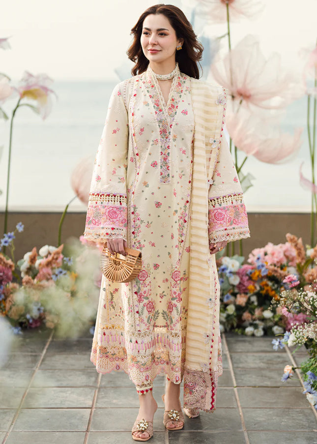 Qalamkar | Sahil Luxury Lawn '25 - Scarlett