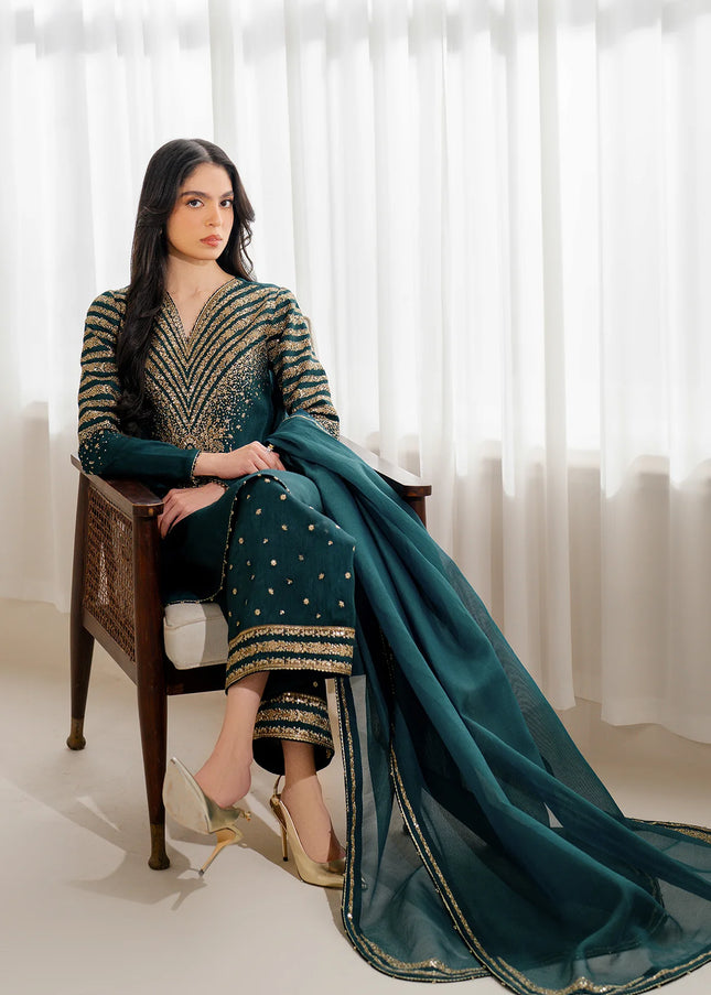 Jazmin | Embroidered Raw Silk UR-7056