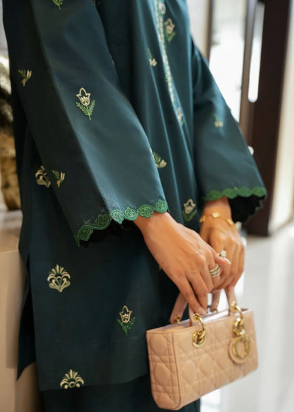 Faiza Faisal | Fnf Co-ord Edit - Deep Teal Charm