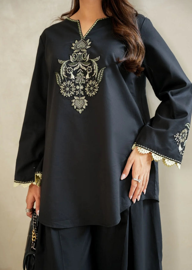 Faiza Faisal | Fnf Co-ord Edit - Black Eclipse