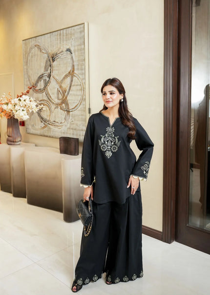 Faiza Faisal | Fnf Co-ord Edit - Black Eclipse