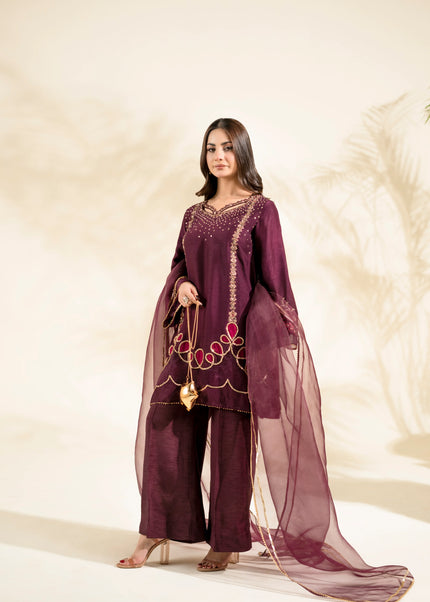 Faiza Faisal | Elara - Plum Royale