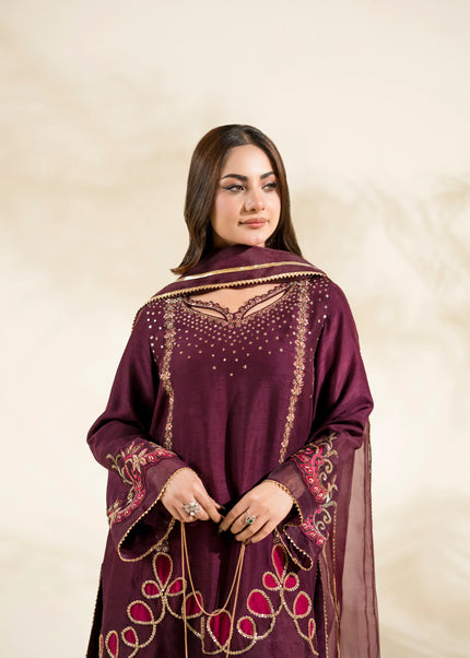 Faiza Faisal | Elara - Plum Royale