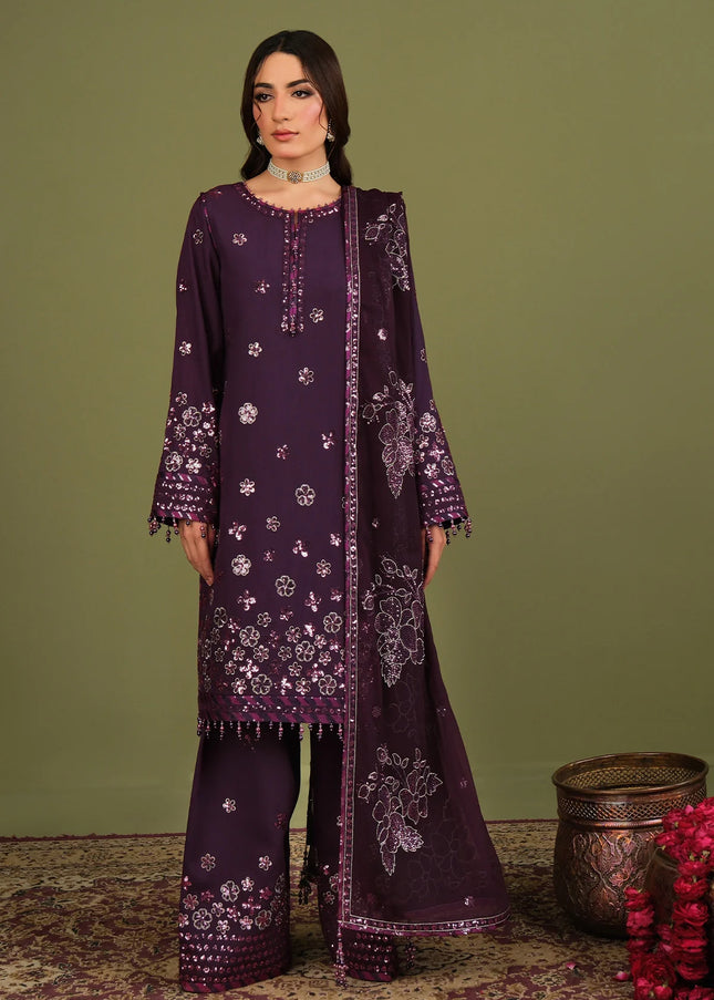 Alizeh | Luxury Raw Silk - Mulbery