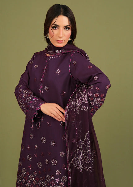 Alizeh | Luxury Raw Silk - Mulbery