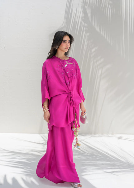 Sidrah And Sarah | Soho Eid Luxe '26 - Fuchsia Wrap