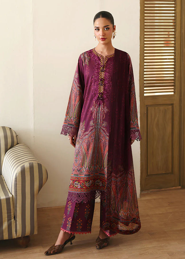 Roheenaz | Eclat Garden Printed Lawn - Dahlia Dream