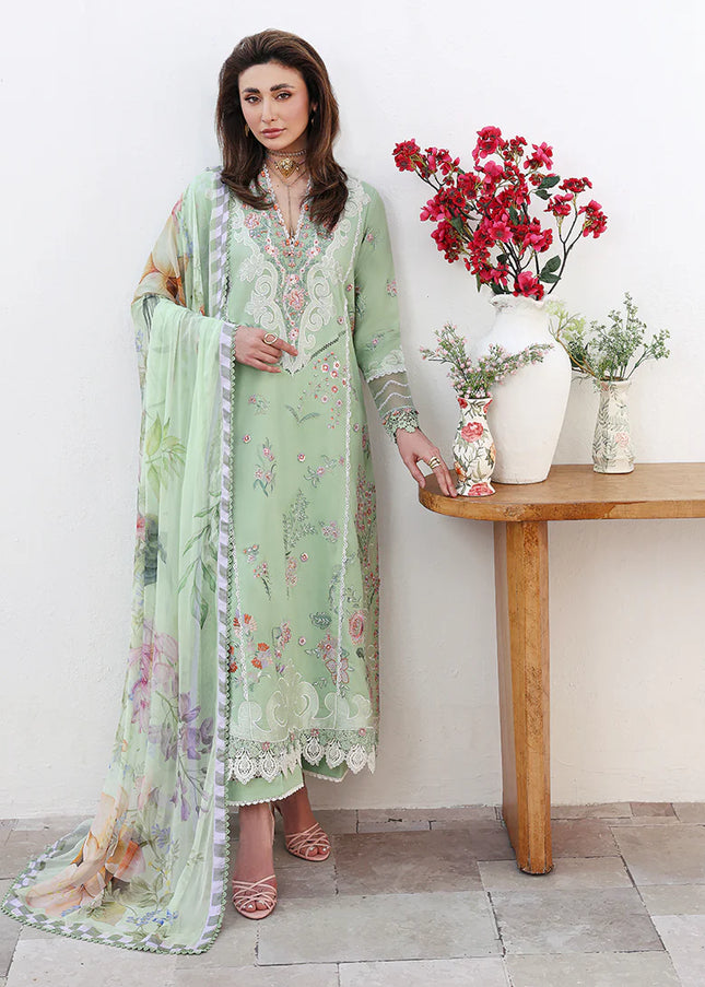 Roheenaz | Floral Reveire Luxury Lawn - Daydream Gleam