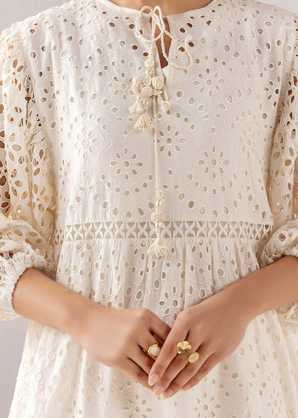 Cotton Chikan Hand Embroidered F-190