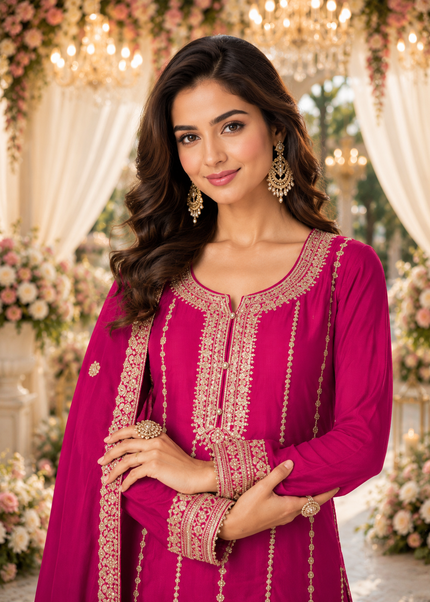 Chinnon Embroidered Sharara Suit Series