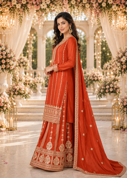 Chinnon Embroidered Sharara Suit Series
