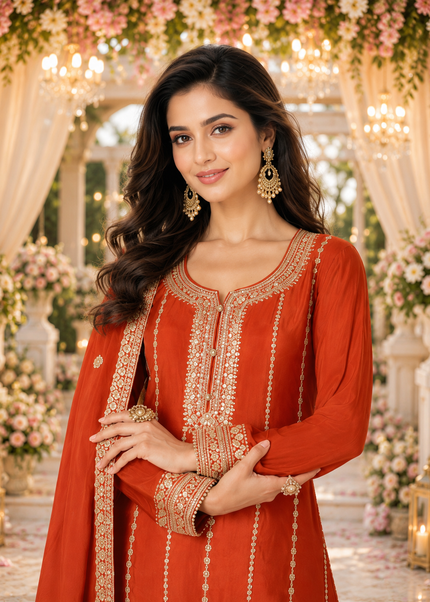 Chinnon Embroidered Sharara Suit Series