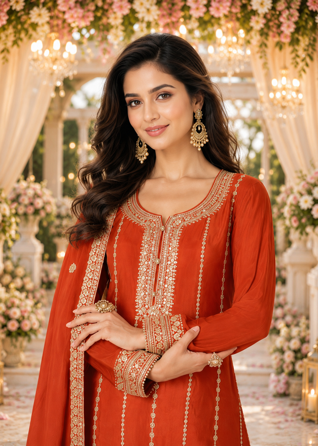 Chinnon Embroidered Sharara Suit Series