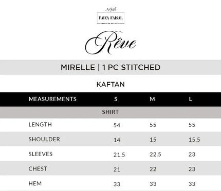 Faiza Faisal |  Reve - Mirelle