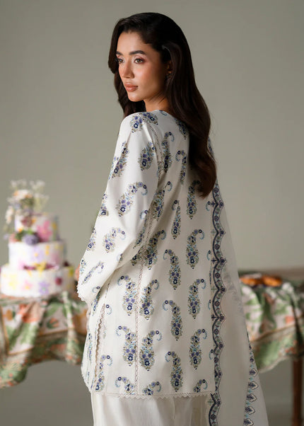 Faiza Faisal | Fnf Prints - Ivory Petals