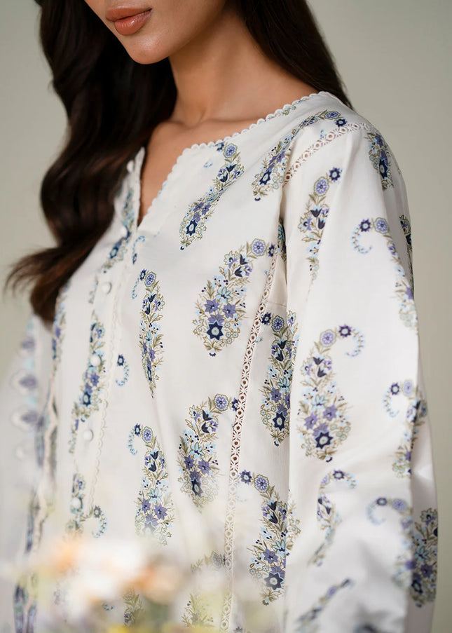Faiza Faisal | Fnf Prints - Ivory Petals