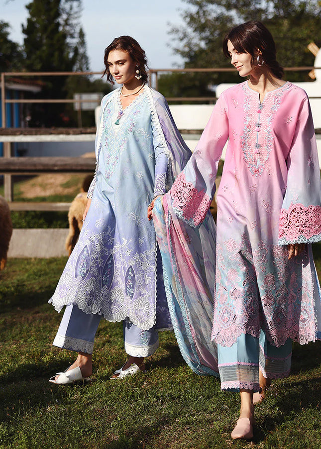 Mushq | Solace Ombre Chikankari - Faint Blossom