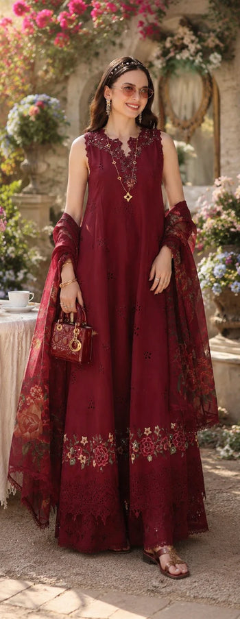 Noor By Saadia Asad | Noor Eid Luxury  Printskhaas '26 - Ruby Royale