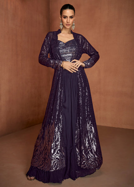 Georgette Embroiderd Jacket Style Lehenga Series