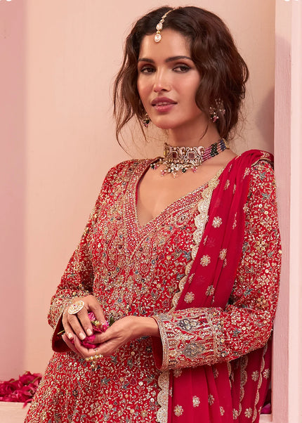 Georgette Embroidered Palazzo Suit Series
