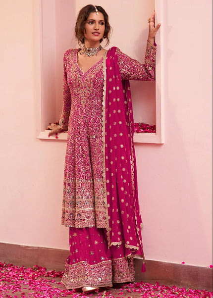 Georgette Embroidered Palazzo Suit Series