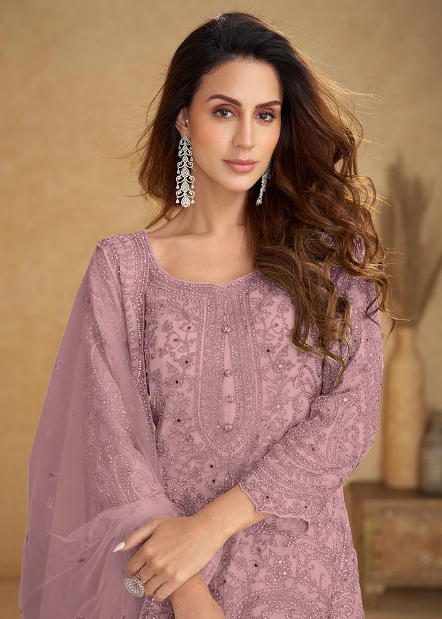Net Embroidered Sharara Suit Series
