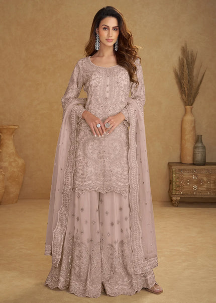 Net Embroidered Sharara Suit Series