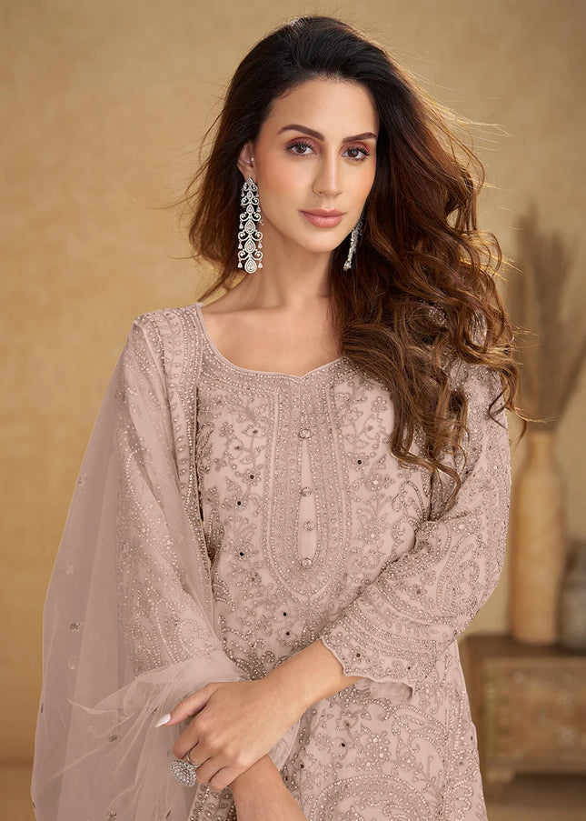 Net Embroidered Sharara Suit Series