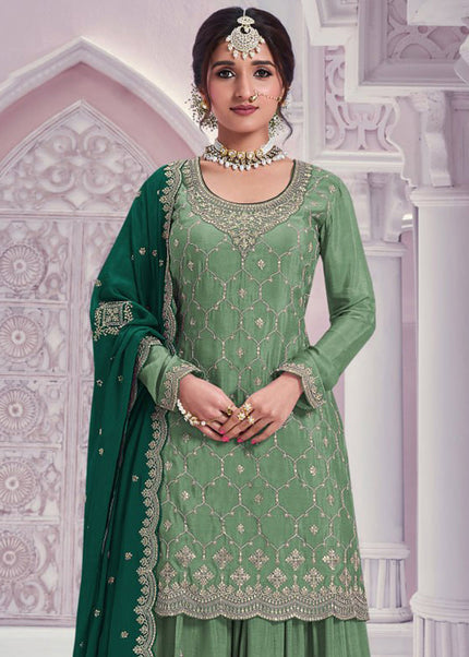 Chinnon Embroidered Sharara Suit Series