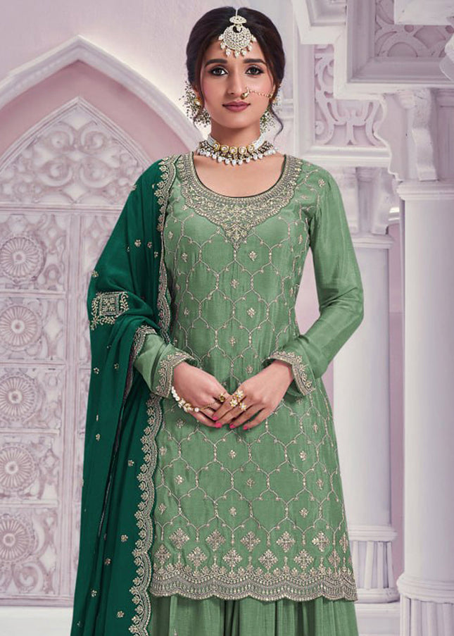 Chinnon Embroidered Sharara Suit Series