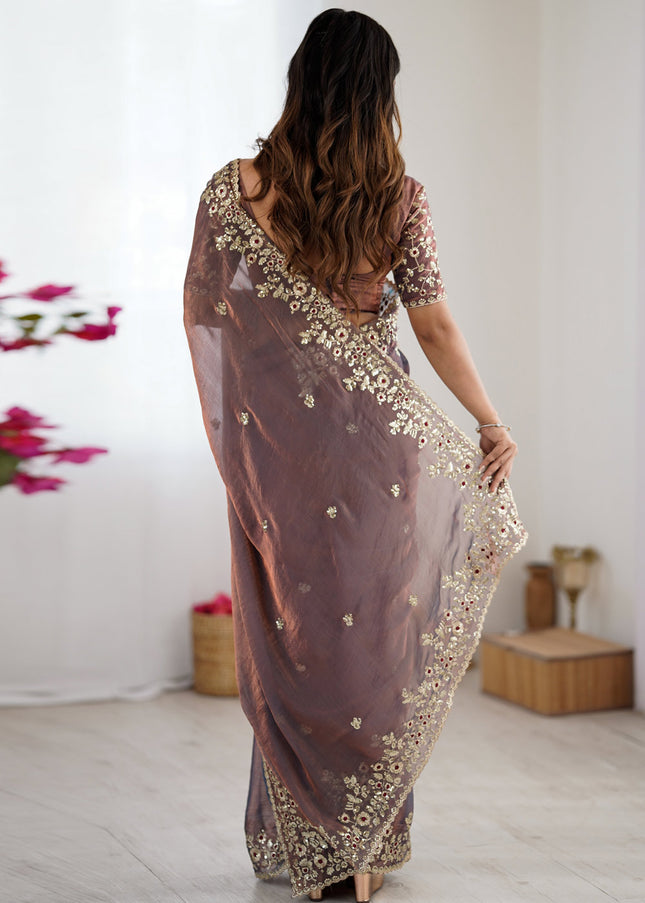 Sequins Embroidered Saree