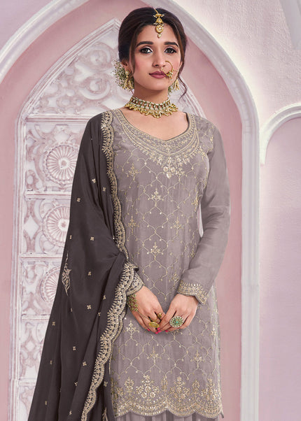 Chinnon Embroidered Sharara Suit Series