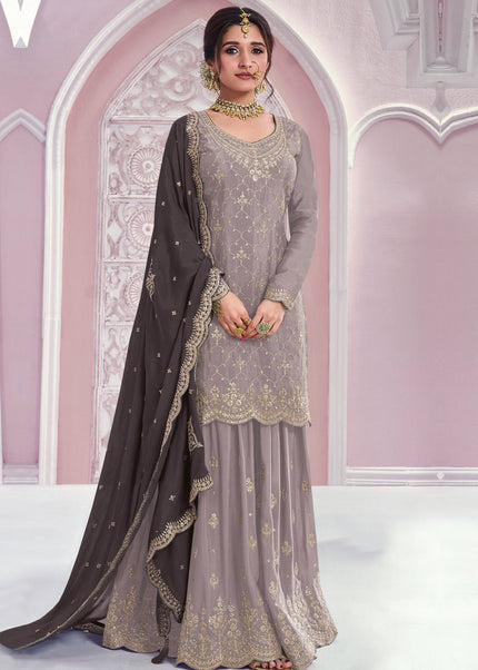 Chinnon Embroidered Sharara Suit Series
