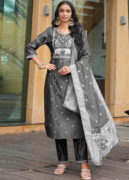 Vatican Embroidered Pant Style Suit