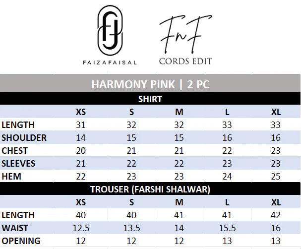 Faiza Faisal | Fnf Co-ord Edit - Harmony Pink