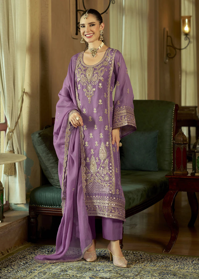 Organza Embroidered Pant Style Suit Series