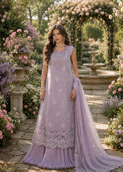 Noor By Saadia Asad | Noor Eid Luxury  Printskhaas '26 - Lavender Lights
