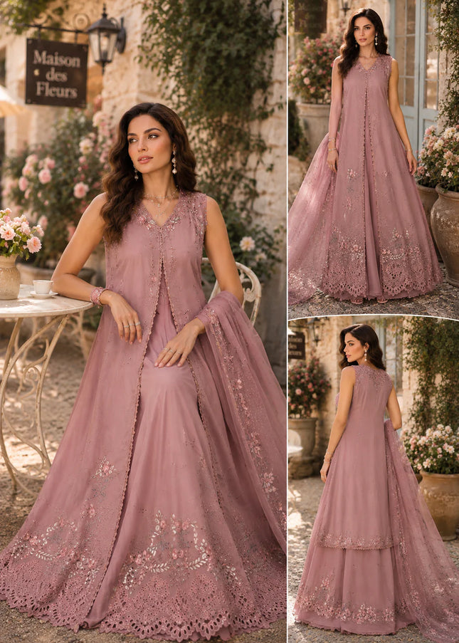 Noor By Saadia Asad | Noor Eid Luxury  Printskhaas '26 - Rose Éclat