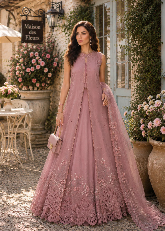 Noor By Saadia Asad | Noor Eid Luxury  Printskhaas '26 - Rose Éclat