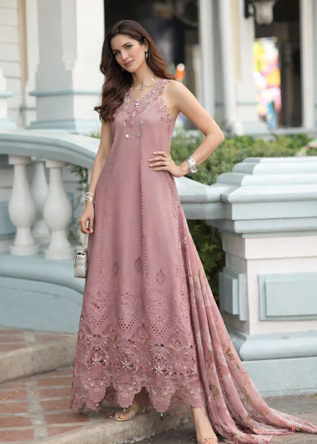 Noor By Saadia Asad | Noor Luxe Chikankari '26 - Rosewood Blush