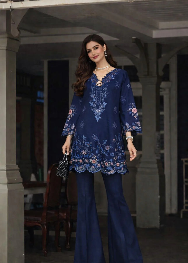 Noor By Saadia Asad | Noor Luxe Chikankari '26 - Sapphire Blue