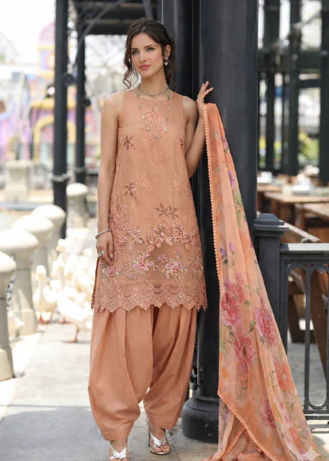 Noor By Saadia Asad | Noor Luxe Chikankari '26 - Apricot Allure