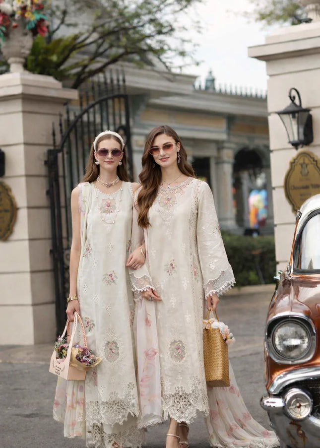 Noor By Saadia Asad | Noor Luxe Chikankari '26 - Pearl Ivory