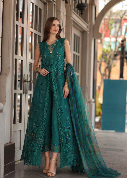 Noor By Saadia Asad | Noor Luxe Chikankari '26 - Malachite Green