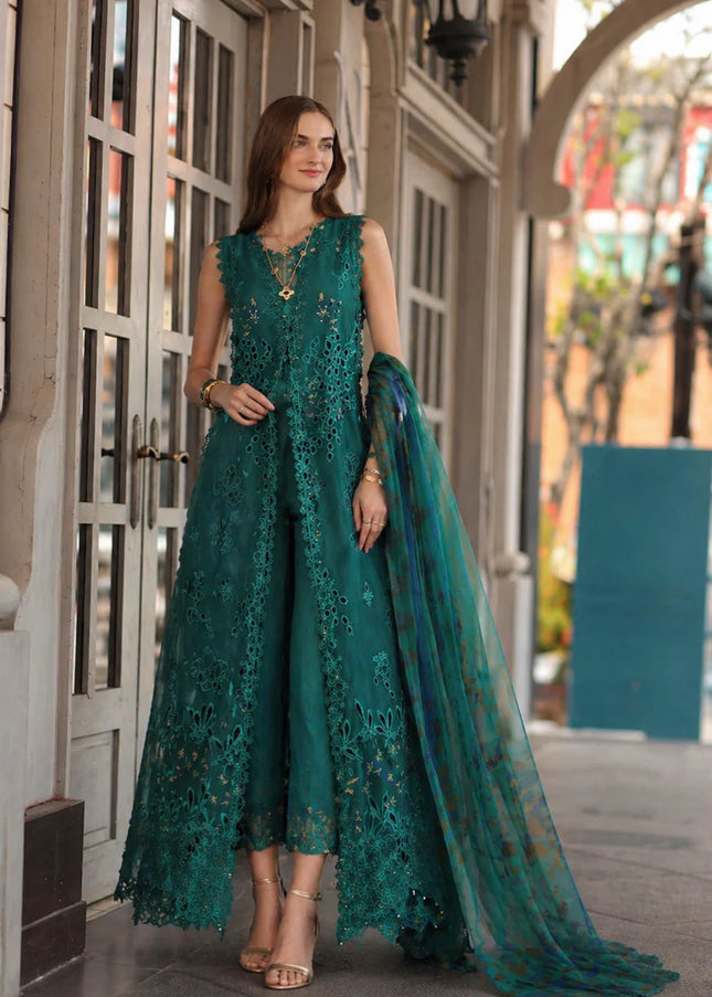 Noor By Saadia Asad | Noor Luxe Chikankari '26 - Malachite Green